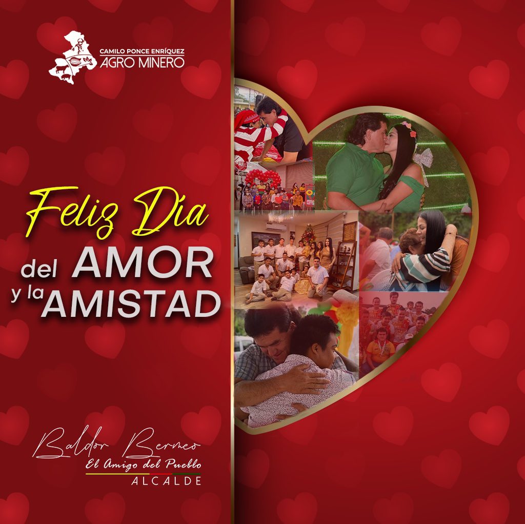 Lo más valioso de la vida no es lo que tenemos, sino a quién tenemos, deseamos a toda nuestra ciudadanía ponceña un Feliz Día del Amor y la Amistad. ❤️💐

#BaldorBermeoElAmigoDelPueblo
#Alcalde