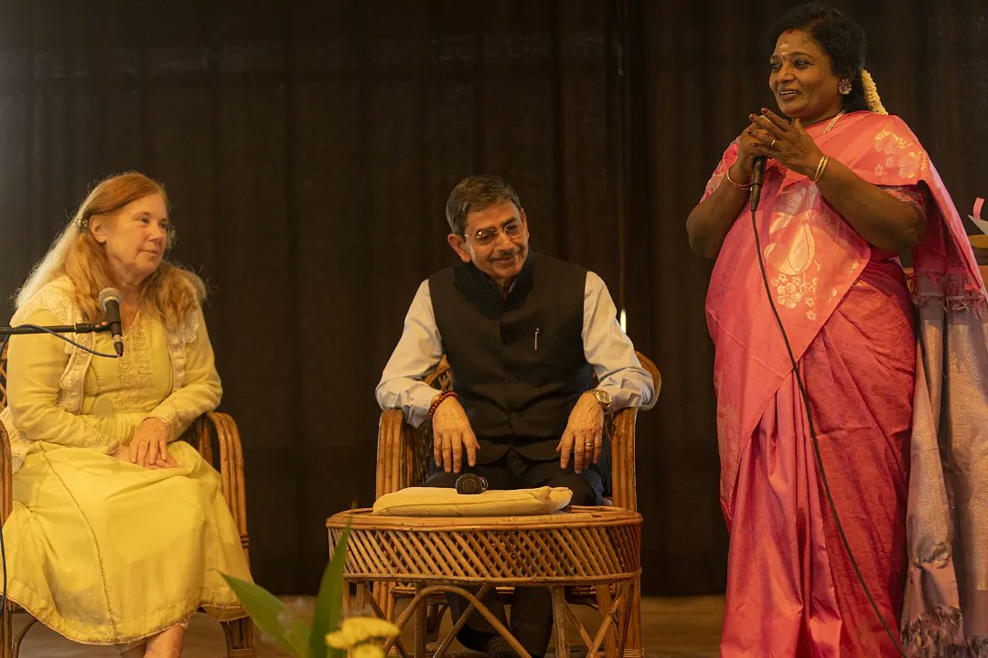 AurovilleMedia's tweet photo. First day of the Spiritual Summit with opening speeches from Hon Gov of TN and Lt Gov of PY Dr Tamilisai Soundararajan.
@rajbhavan_tn
@DrTamilisaiGuv
@JayantiRavi
#auroville #aurovillepondicherry #aurovilleindia #sprituality #spuritual https://t.co/o0WFrFR5vG