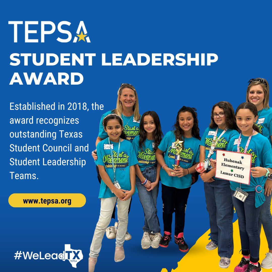 Your student leaders are making a difference! Help us recognize them for their volunteerism and service to your school and community. 

Recognize your StuCo team at bit.ly/2QoHTYg 

#WeLeadTX