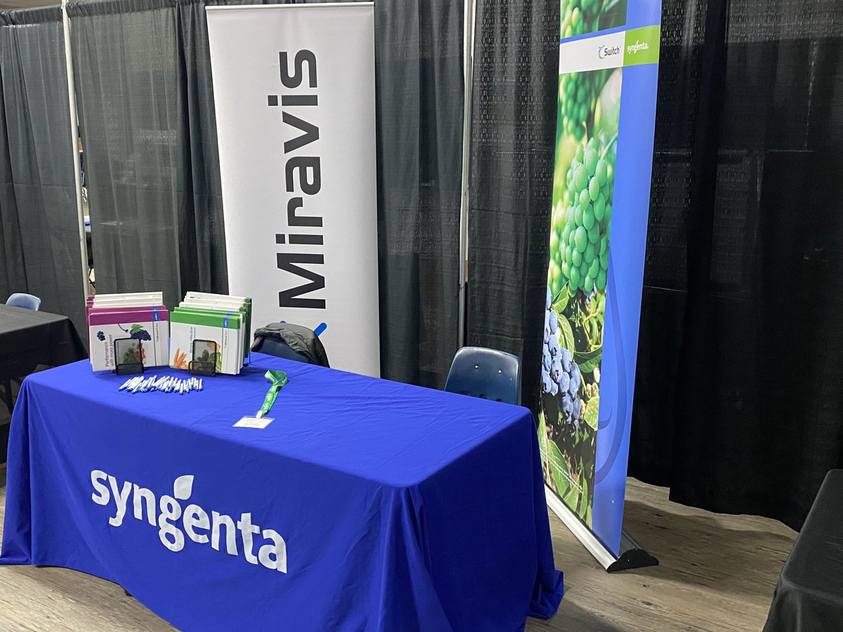 Early morning setup at the Growers Supply Horticulture meeting, Oliver, BC. Stop by if you’re at the show. #syngentacanada #growinggrapes #canadianfarmers