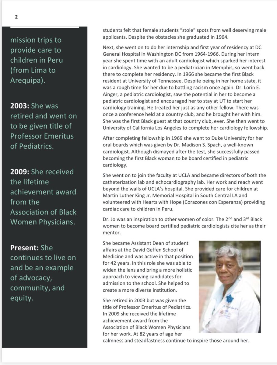 Next up from <a href="/BCherestal_MD/">Bianca Cherestal</a> is #DrIsabelJones the first Black woman to become a pediatric cardiologist. In the words of Dr. Cherestal, “her drive and commitment paved the way for young Black women like myself.” #BlackHistoryMonth  #AmericanHeartMonth