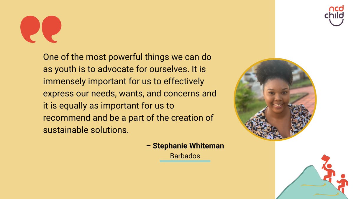 NCDChild's tweet photo. One of the most powerful things #youth can do is advocate for themselves! We 💯 agree with @steph_whiteman! Young people are critical agents of change when it comes to addressing issues about their #health.

Join us Feb 23 for a talk on youth advocacy: https://t.co/9Cmf65uTSn https://t.co/FuZHfOVr3L