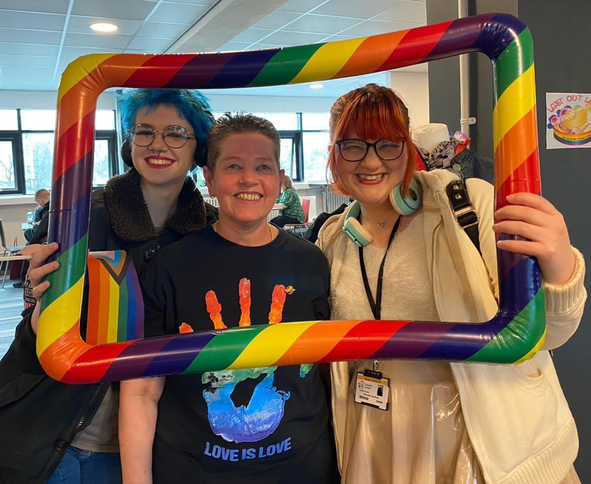 A brilliant day <a href="/TamesideCollege/">Tameside College</a> <a href="/TamesideCouncil/">Tameside Council</a> celebrating LGBTQ +History Month +Valentines Day promoting equality and diversity,increasing visibility of LGBTQ+ people and their History