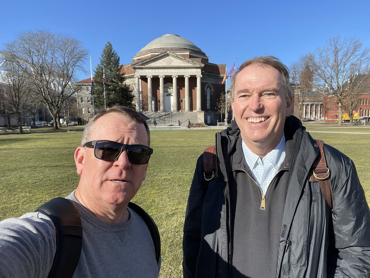 WesDurham's tweet photo. Dispelling the rumor the sun never shines in February at Syracuse. Nice day for a walkโฆsee you tonight with #DanBonner at 7pm, @accnetwork
@PackMensBball vs. @Cuse_MBB https://t.co/91nXwY1oZY