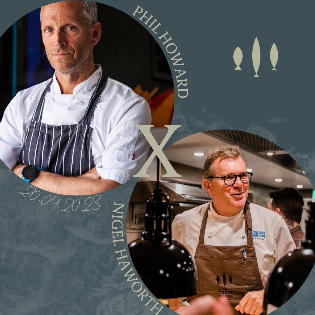 Nigel is welcoming his good friend Phil Howard to our incredible kitchen! 

When? 20.04.2023
At? 7pm for a 7.30pm sit down
How much? £125pp 
You can expect the finest ingredients across 5-courses! Places are limited and Phil will be joining us for one night only!