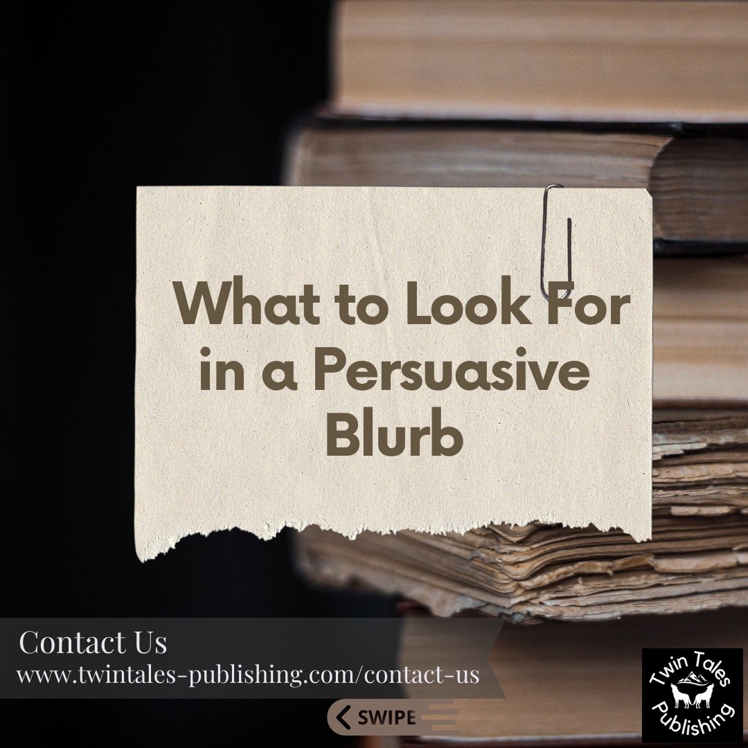 📖What Makes For A Good Blurb?📖
#Concise #Purposeful #GenreSpecific
📖👉 twintales-publishing.com/blurb-service
#authorservices #indieauthors #bookblurb #blurb #writingcommunity
