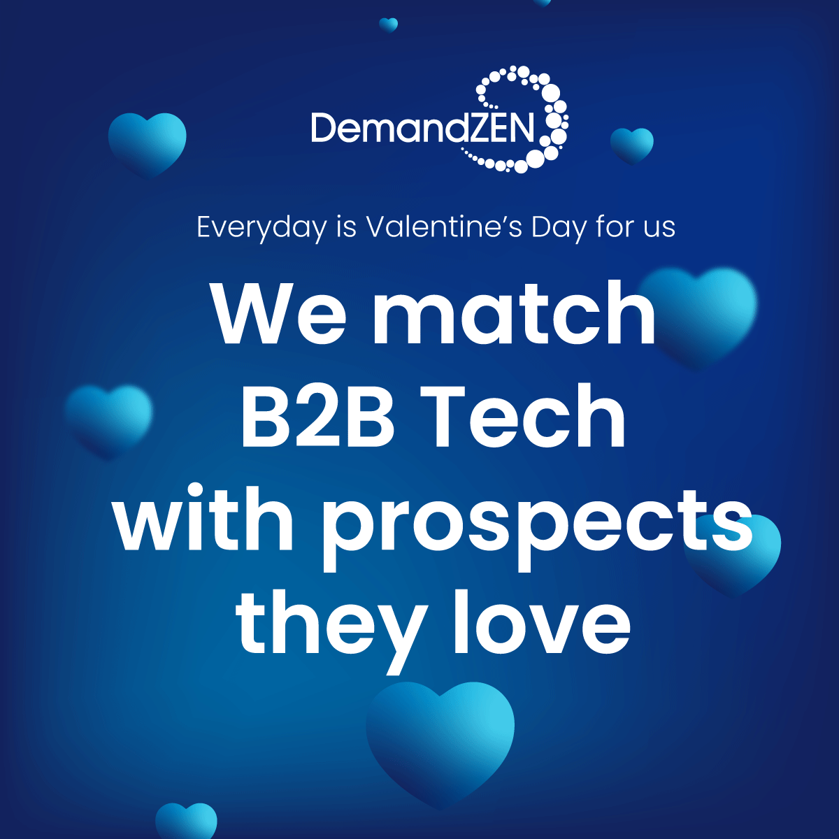 demand_zen's tweet photo. Happy #ValentinesDay from DemandZEN! 💕
 As a #LeadGeneration  company, we're all about making the right match between businesses who need each other. Let us help you find your perfect match! #B2BTech #B2B https://t.co/BKpuFpsfGF