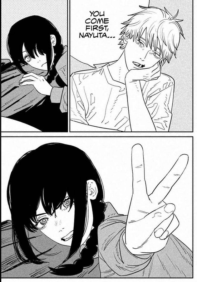 Seems like Nayuta is not as messed up as Makima (yet). 