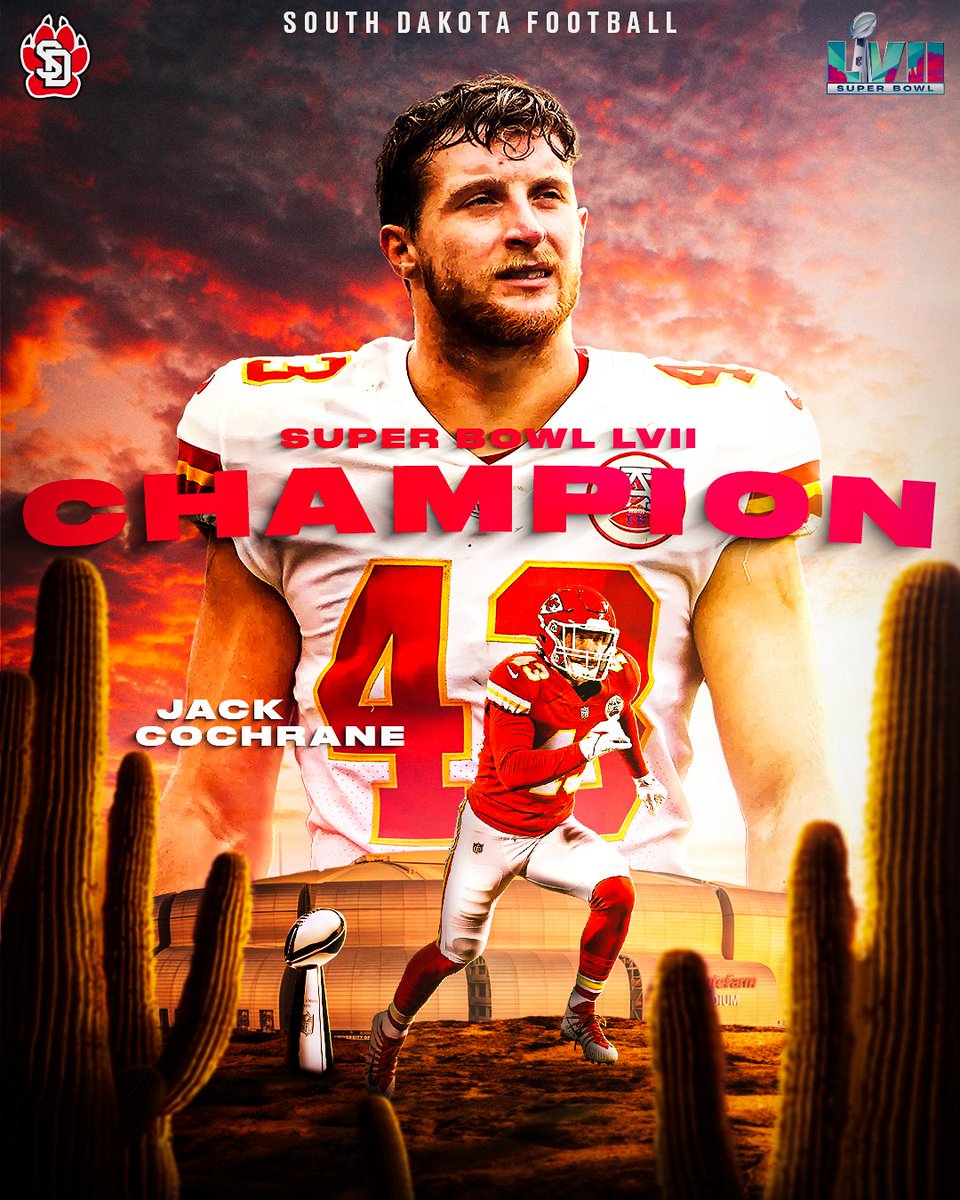Congratulations to <a href="/jacko_cochrane/">Jack Cochrane</a> on becoming a SUPER BOWL CHAMPION!!  #FIGHTSOUTHDAKOTA