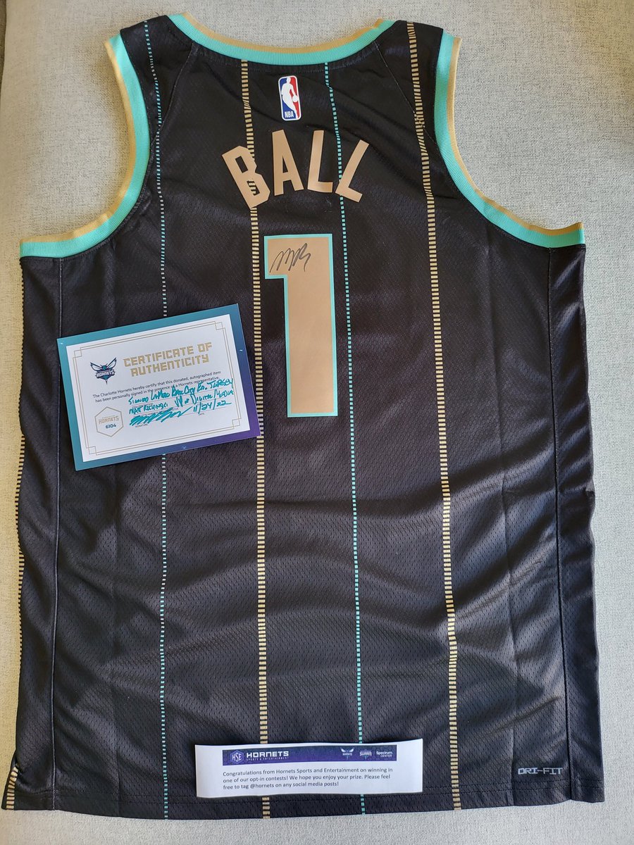 KingKoalaSA's tweet photo. Thank you @hornets and @MELOD1P for this amazing signed jersey. Can't wait to get it framed!! #Hornets #NewlyMinted #Wemby https://t.co/L10xqeZj4W