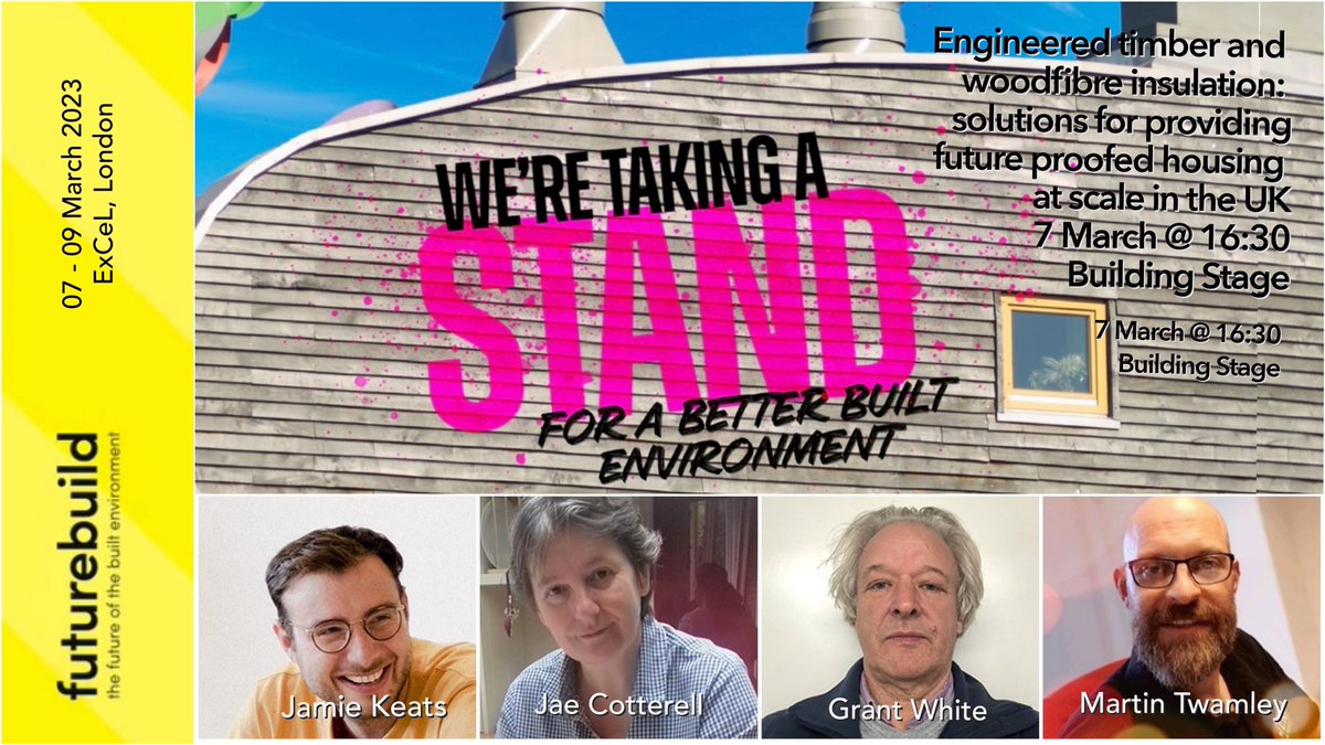 Debbie M (@debbieanadapta) on Twitter photo A <a href="/FuturebuildNow/">Futurebuild</a> session for my #AnadaptaDiary
Engineered timber & woodfibre insulation, for future proofed housing at scale in UK. 7 March @ 16:30
futurebuild.co.uk/activity/engin…
Jamie Keats <a href="/CituUK/">Citu</a>
Jae Cotterell <a href="/passivhausstore/">Passivhaus Homes & Store</a>
Grant White, Discovery Homes
Martin Twamley <a href="/SteicoUK/">STEICO UK</a> A <a href="/FuturebuildNow/">Futurebuild</a> session for my #AnadaptaDiary
Engineered timber & woodfibre insulation, for future proofed housing at scale in UK. 7 March @ 16:30
futurebuild.co.uk/activity/engin…
Jamie Keats <a href="/CituUK/">Citu</a>
Jae Cotterell <a href="/passivhausstore/">Passivhaus Homes & Store</a>
Grant White, Discovery Homes
Martin Twamley <a href="/SteicoUK/">STEICO UK</a>