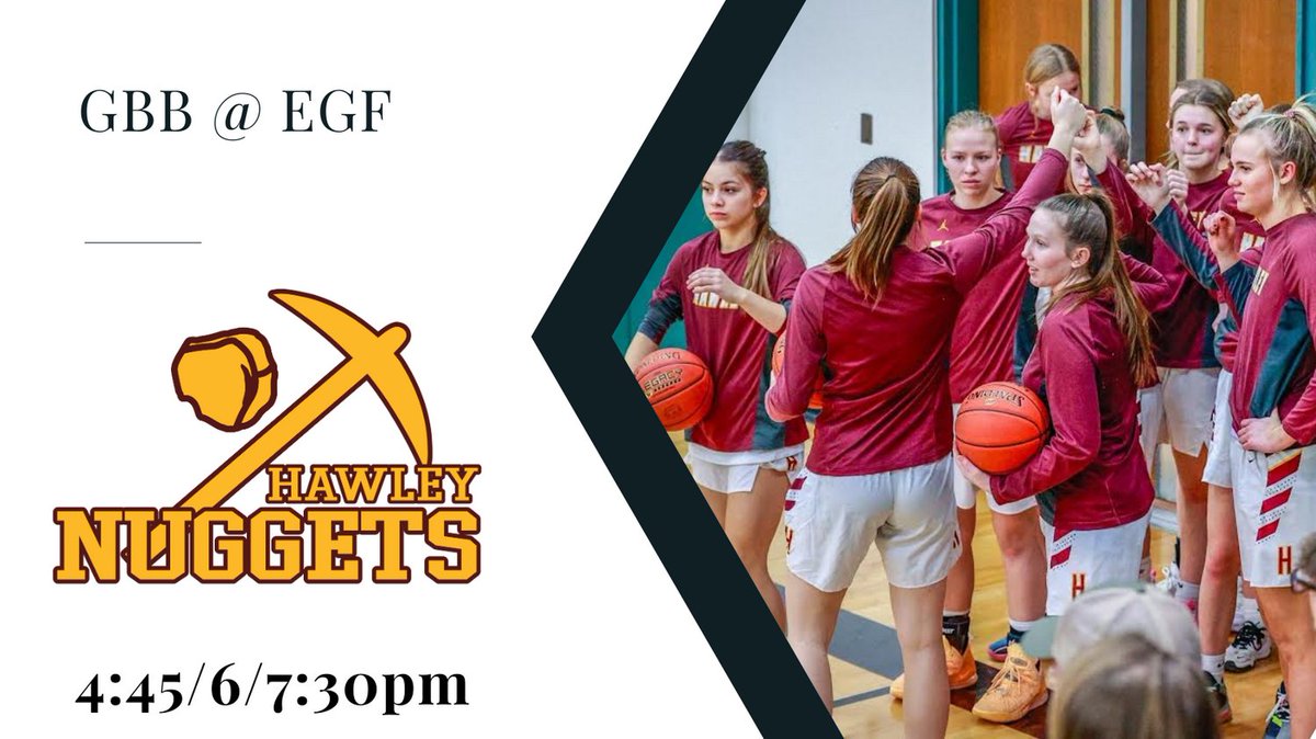 Good Luck to the Nugget Girls Basketball team as they head to EGF for a Section 8AA match-up with the Green Wave.