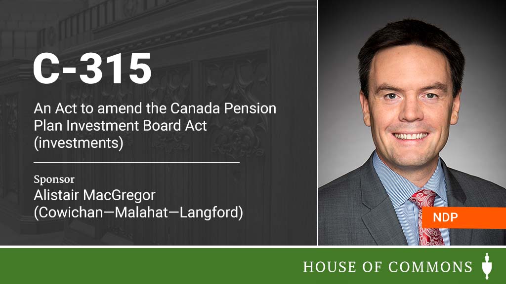 HoCChamber's tweet photo. .@AMacGregor4CML introduced Bill #C315 in the #HoC.

The full text of the Bill will be available later today: https://t.co/13x4T6TPOC https://t.co/Tmw2tWlaUU