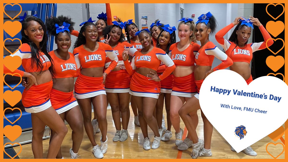 GoFmuLions's tweet photo. Happy Valentine's Day #LIONNATION! ! 💙🧡

#valentinesday #valentine #cheer #fmucheer 🦁📣 https://t.co/UD6Fm01aIN