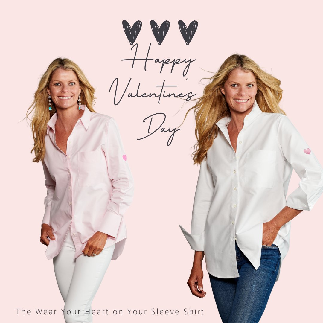 Happy Valentine's Day! We're celebrating with our heart on our proverbial sleeve. #thewearyourheartonyoursleeveshirt.