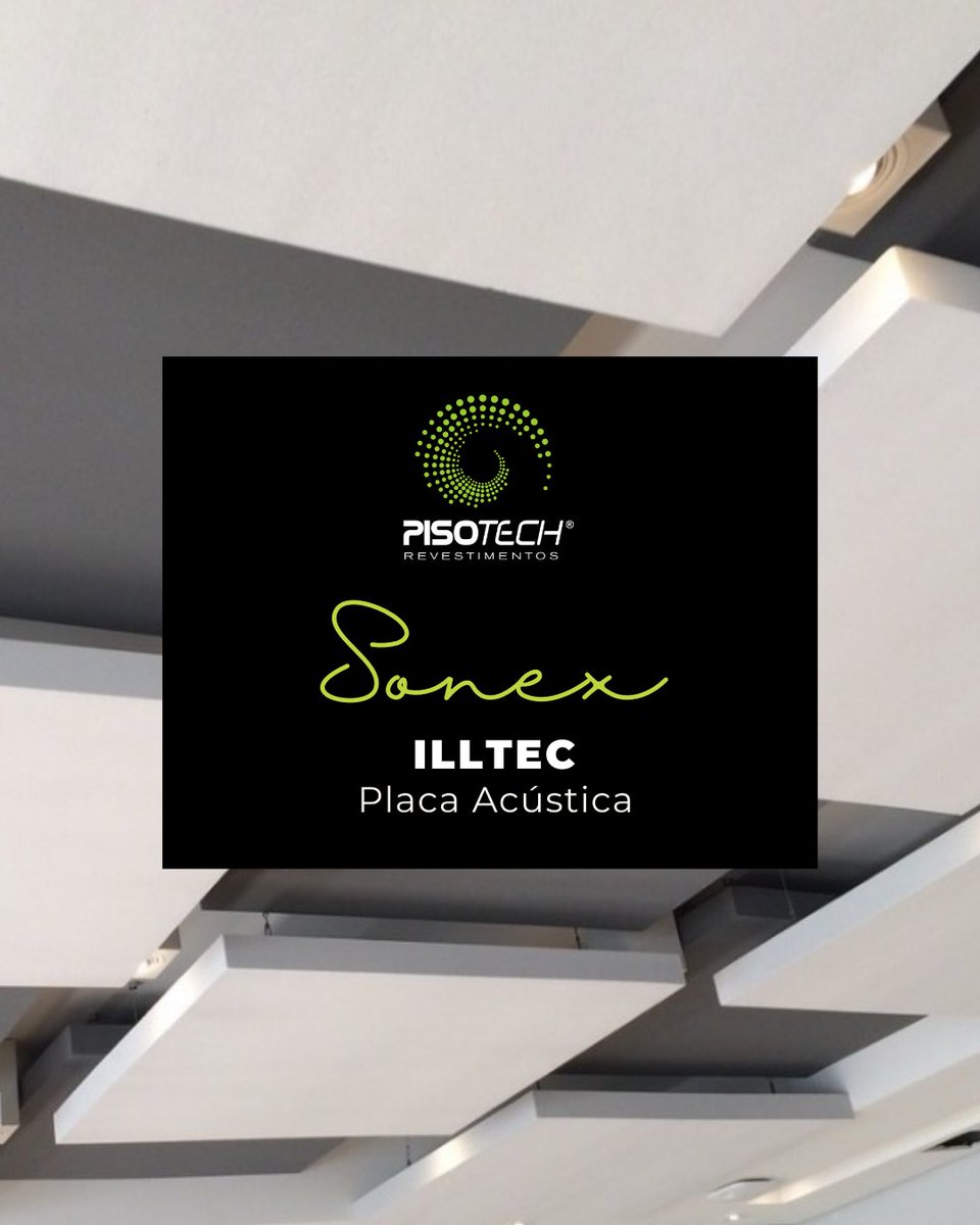 Pisotech's tweet image. Sonex Illtec une absorção acústica e design inovador para tornar os ambientes mais agradáveis e confortáveis independente da finalidade, propiciando maior inteligibilidade e audibilidade.