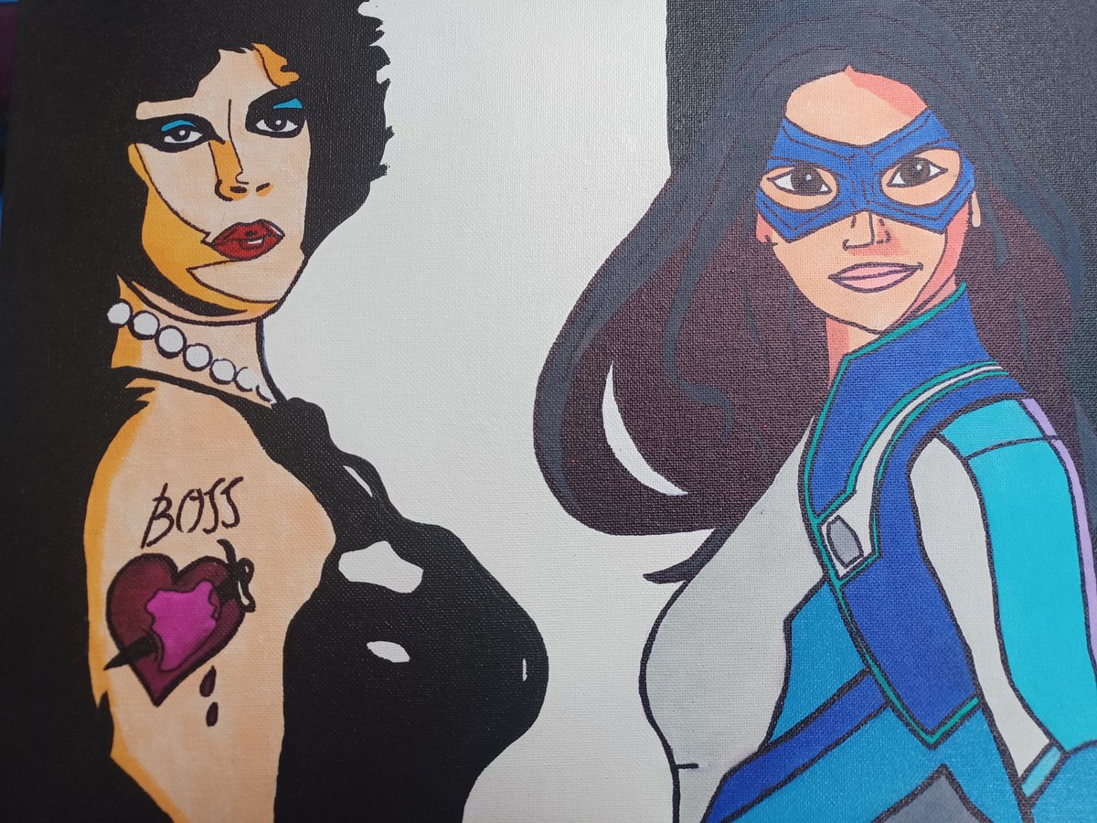 Tameside Youth Service celebrating LGBTQ+ History Month 'Behind the Lens, celebrating LGBTQ+ contributions to cinema, we have such talented people in Tameside thank you for the painting