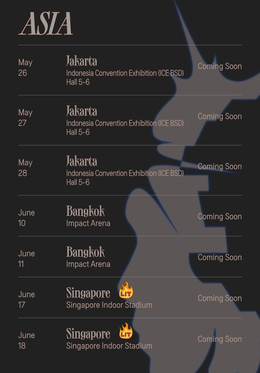 BANGTANSG's tweet photo. [INFO] 230214 Weverse

SUGA | Agust D TOUR Announcement

🔥 17-18 June 2023 (Sat &amp; Sun)

🔥 Singapore Indoor Stadium 

- Ticket details will announced on later date. 

@BTS_twt #BTS #SUGA #YOONGI #AgustDTOUR #AREWESCREAMING https://t.co/AMUQHd7tHW