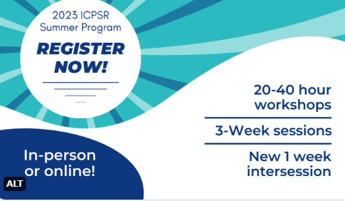 umpsid's tweet photo. Registration for the PSID Summer Workshop is now open! It will be held in person in Ann Arbor, June 12th-16th, 2023. The deadline to apply is April 18th.
https://t.co/hjEyZJZCu8
@ICPSRSummer @umisr 
#EconTwitter #Sociology  #demography #children #youngadults #education https://t.co/ouO2AD9yrc