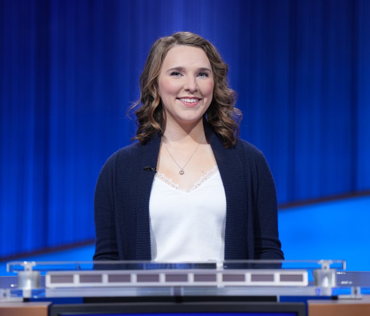 Audrey Sarin, a fourth year marine science major, will be on Jeopardy next Monday (Feb. 20)! Sarin competed as a high school senior and is back as part of their High School Reunion Tournament. Tune in at 7 p.m. to watch Sarin make #calpolyproud ! <a href="/JeopTest/">Jeopardy!</a> <a href="/CalPoly/">Cal Poly</a>