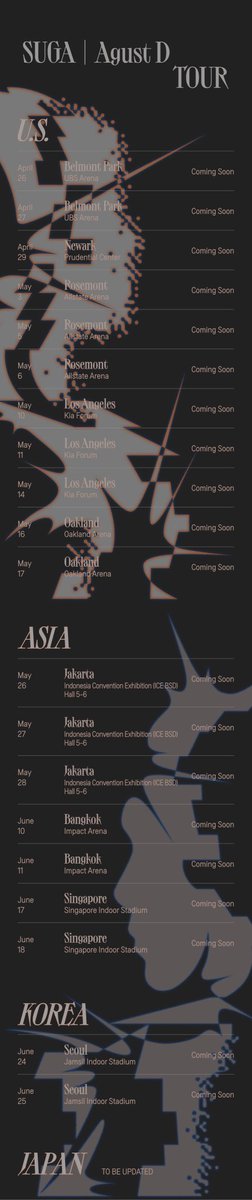 BIGHIT_INFO's tweet photo. SUGA | Agust D announces his tour https://t.co/169EanQrGL