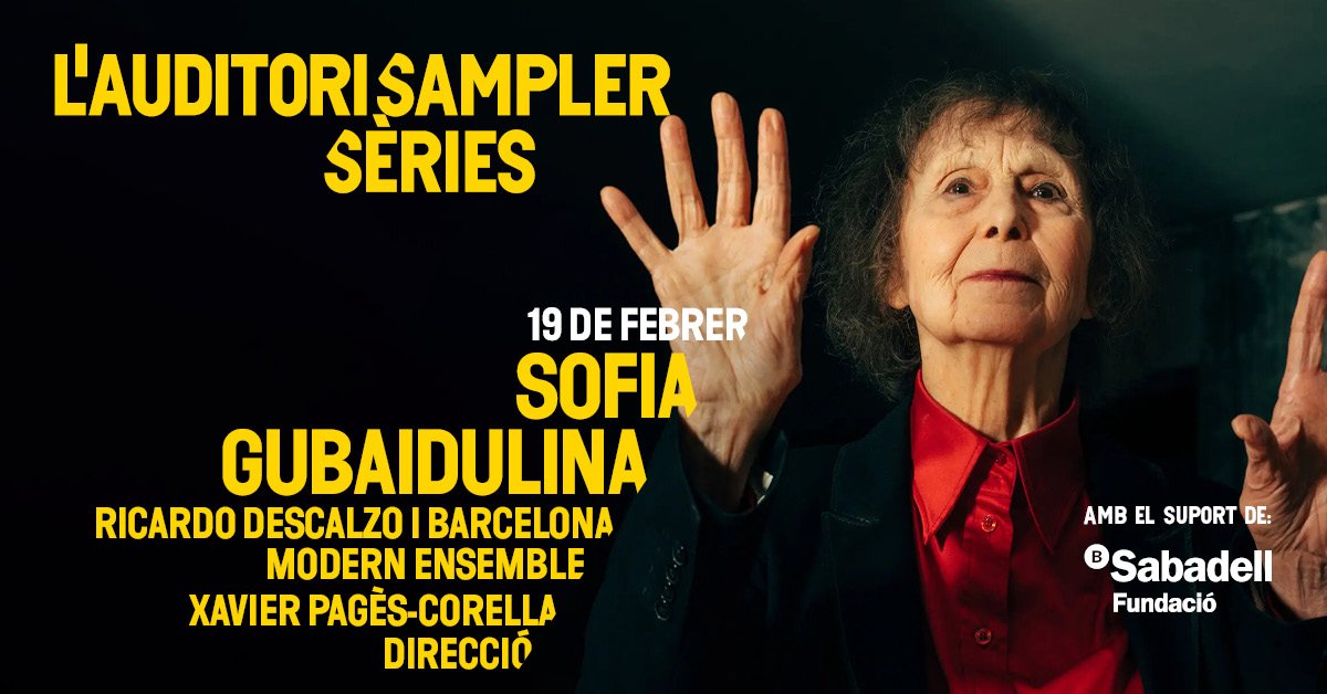 auditoribcn's tweet photo. #SamplerSèries. El pianista expert en música contemporània Ricardo Descalzo oferirà un recital de Sofia Gubaidulina, compositora convidada a L'Auditori aquesta temporada, amb la Barcelona Modern Ensemble i a les ordres de @xpagescorella.  @FBSabadell

📲 https://t.co/W6IEBC6Nwg https://t.co/XFLwULtZra
