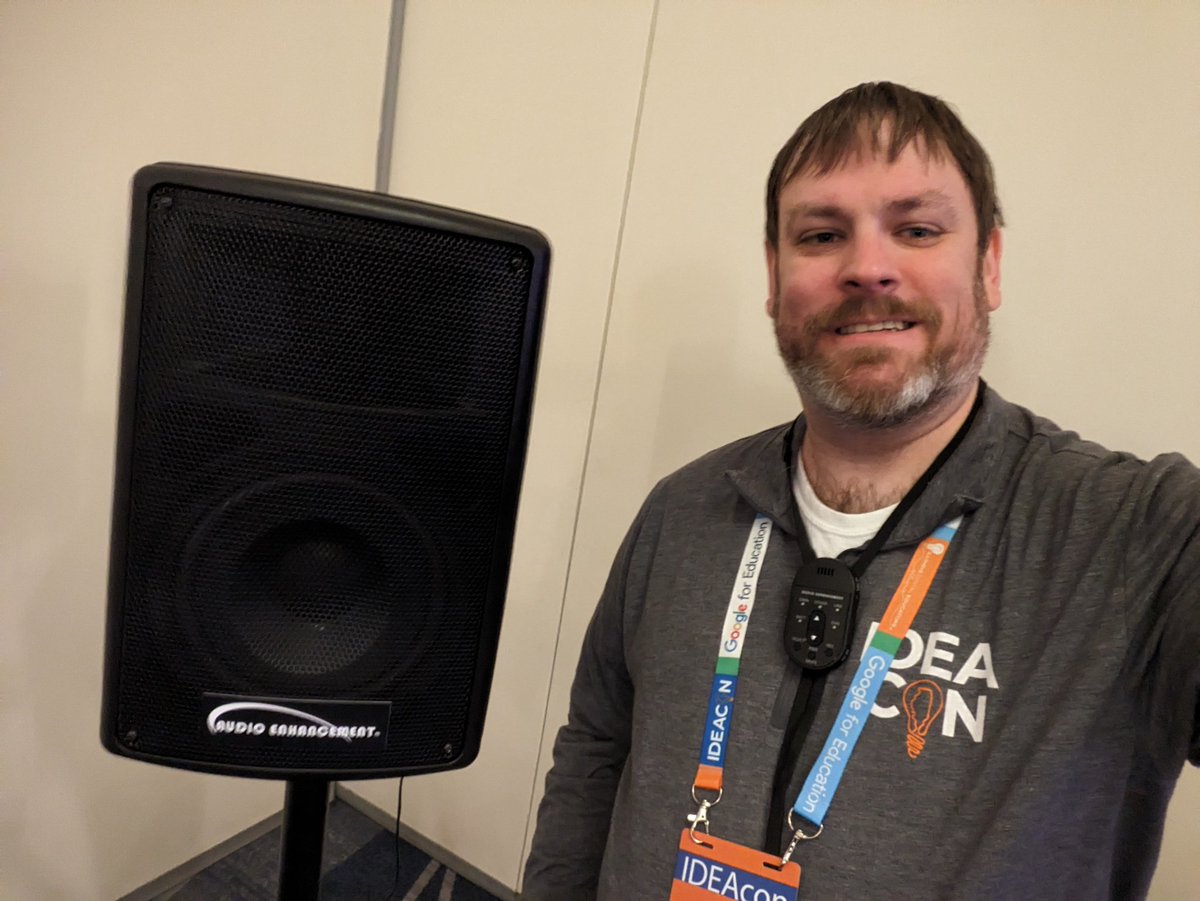 MikesTechCloset's tweet photo. Thanks @AudioEnhancemnt for the great sound you helped provide for @ideaillinois #ideacon.  Made presenting so much easier. https://t.co/n8GNaXGAyO