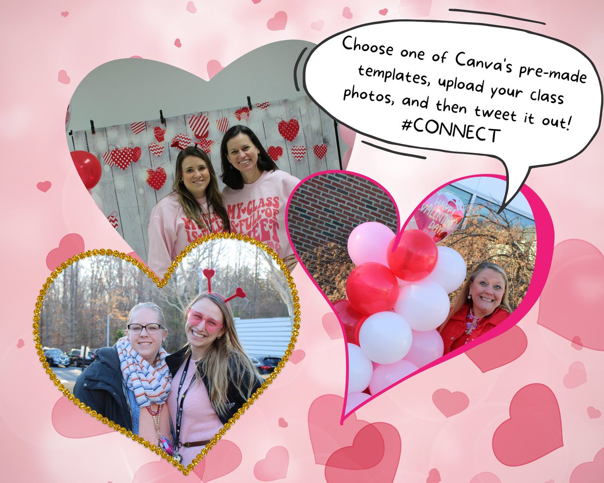 Hey <a href="/MiniCougars/">MiniCougars</a>, Go check out the Valentine's Day photo opp on the 1st floor! Upload your photos into a <a href="/canva/">Canva</a> template and tweet out! #Connect
