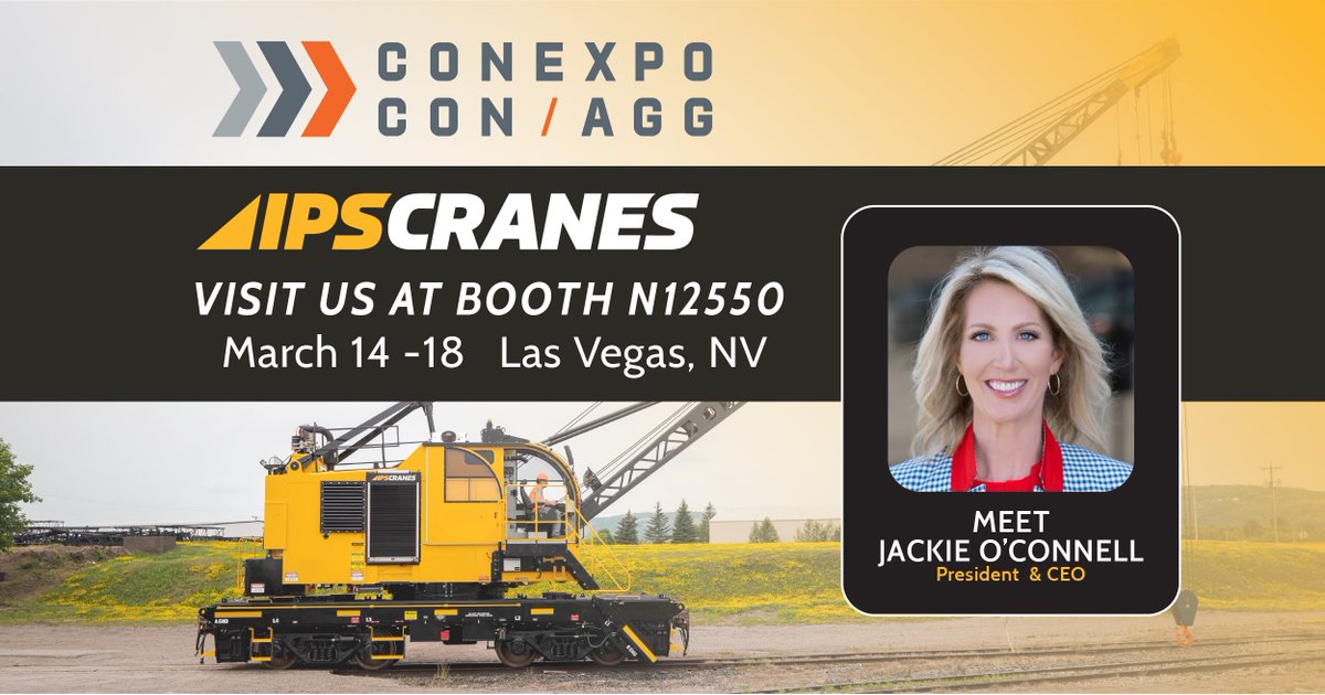 Save the Date! IPS Cranes will be at #CONEXPO from March 14-18. Looking forward to seeing you there!