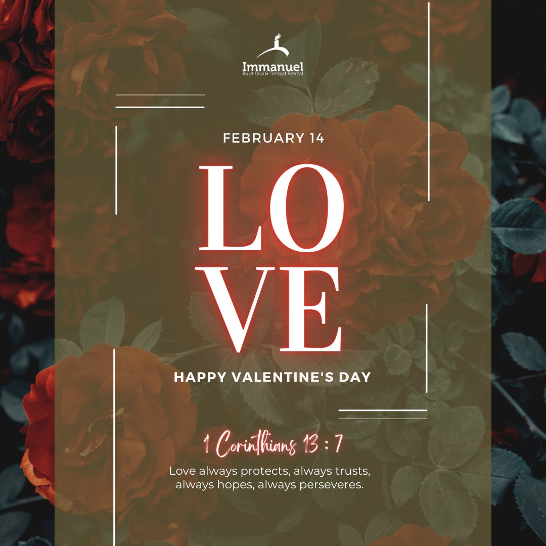 bukitdoa's tweet photo. Selamat Hari Valentine! 
Tuhan Yesus mengasihi Anda!

Temukan kedamaian serta kasih sejati dari Allah, saat kita datang berdoa mencari hadirat-Nya di Bukit Doa Immanuel. ❤️🙏🏼 https://t.co/8cBSxNXCl0