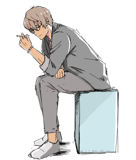 モデル模写キャラ乗せ練習芹澤朋也 #すずめの戸締まり 