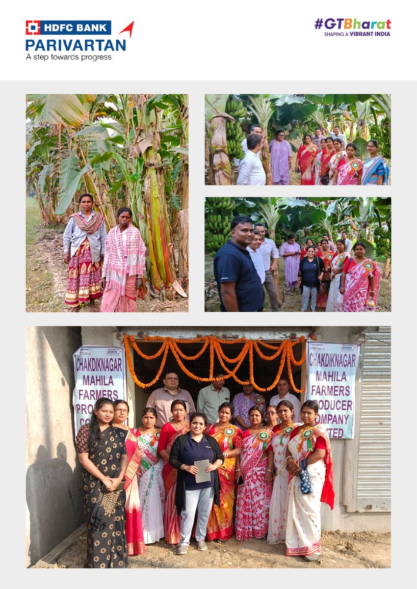 GrantThorntonIN's tweet image. #LocalEconomicDevelopment | Chakdiknagar Mahila Farmer Producer Company (FPC) in Nadia, West Bengal, is supporting women farmers to procure high-quality saplings, achieve higher and consistent yields, enhance production quality, and gain knowledge of...