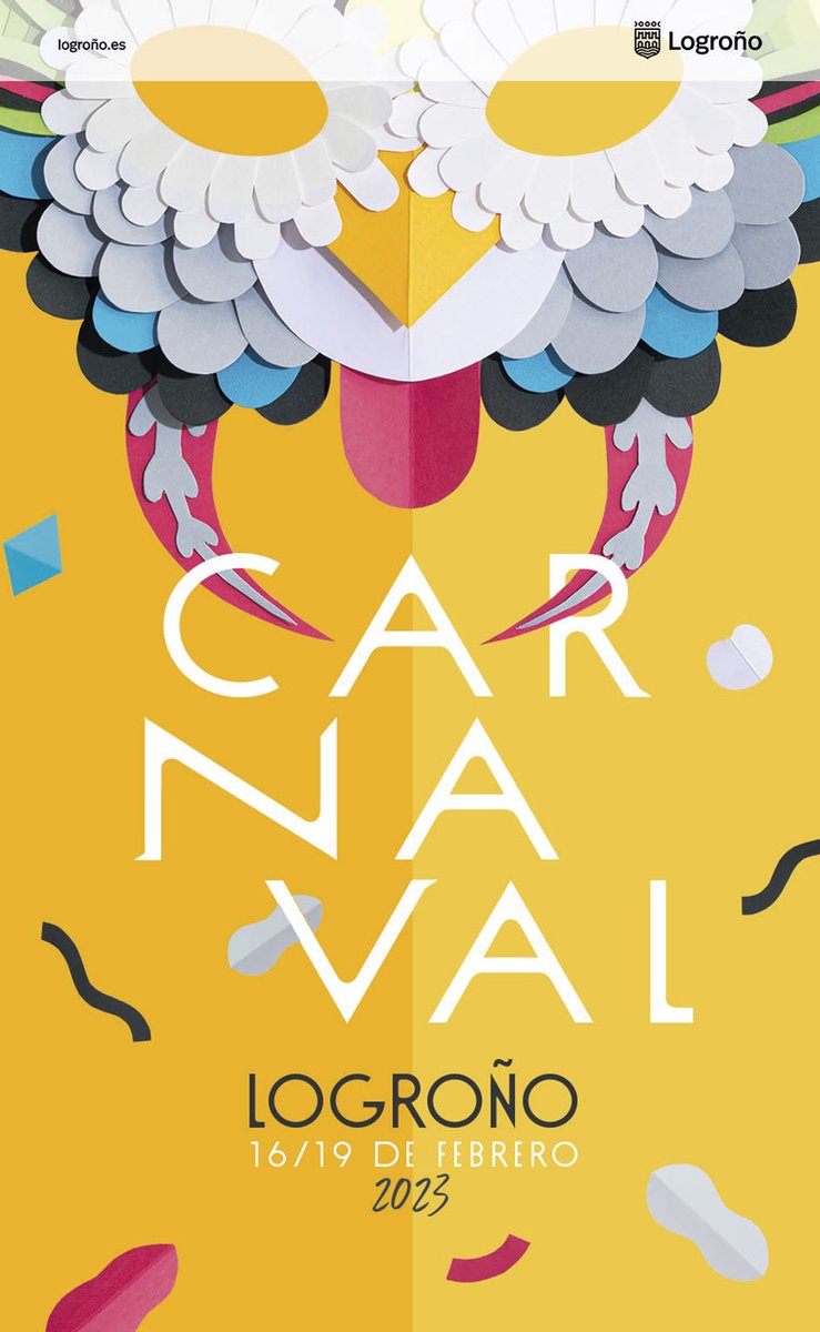 logronojoven's tweet photo. 🥸¿Tienes preparada tu máscara para el #carnaval? 
🎭 Actividades para todos los públicos y edades
📍16 al 19 de febrero #Logroño
🟥 Jueves Fiesta Infantil 
🟩 Sábado Desfile ➕ Concurso disfraces
🟨 Domingo Entierro de la Sardina

ℹ️🔗 https://t.co/JH1gdN8B8i 
#LogroñoEsCarnaval https://t.co/XnJI9VltXJ