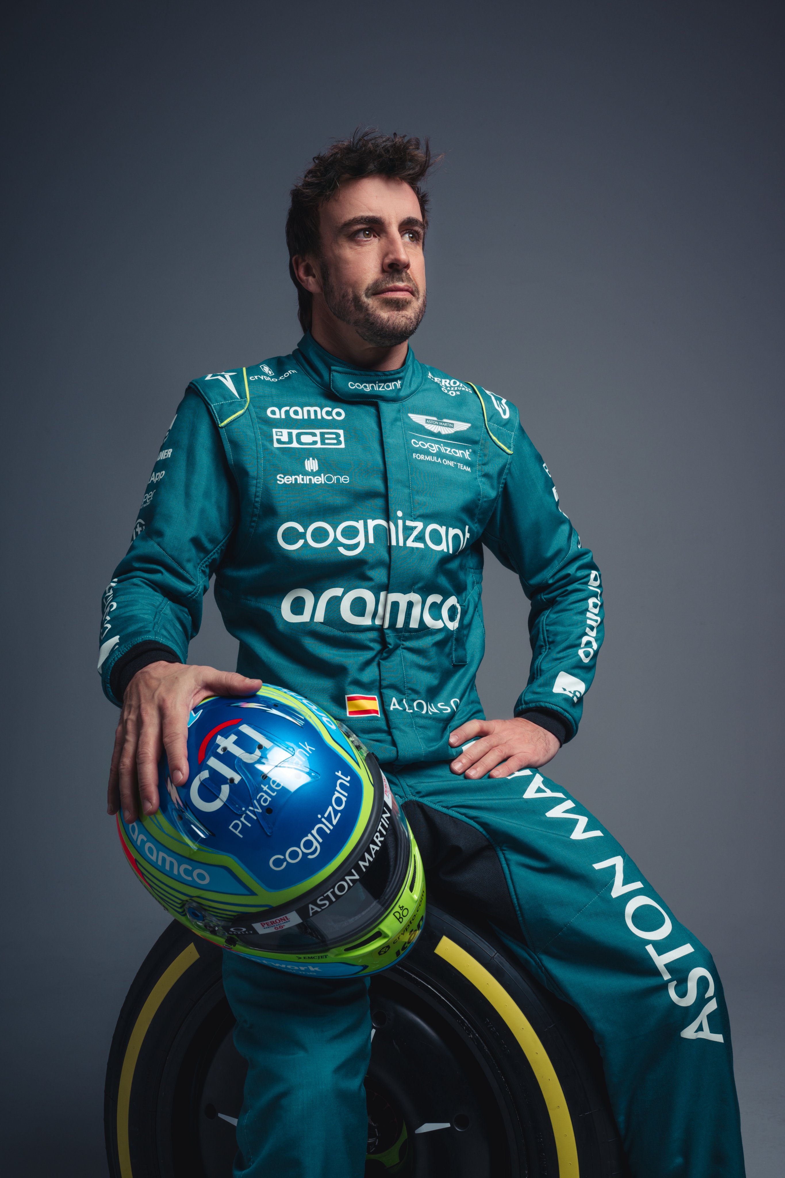 Aston Martin Aramco F1 Team on X: Fernando Alonso and his 2023 helmet. 😍  Need we say more?  / X