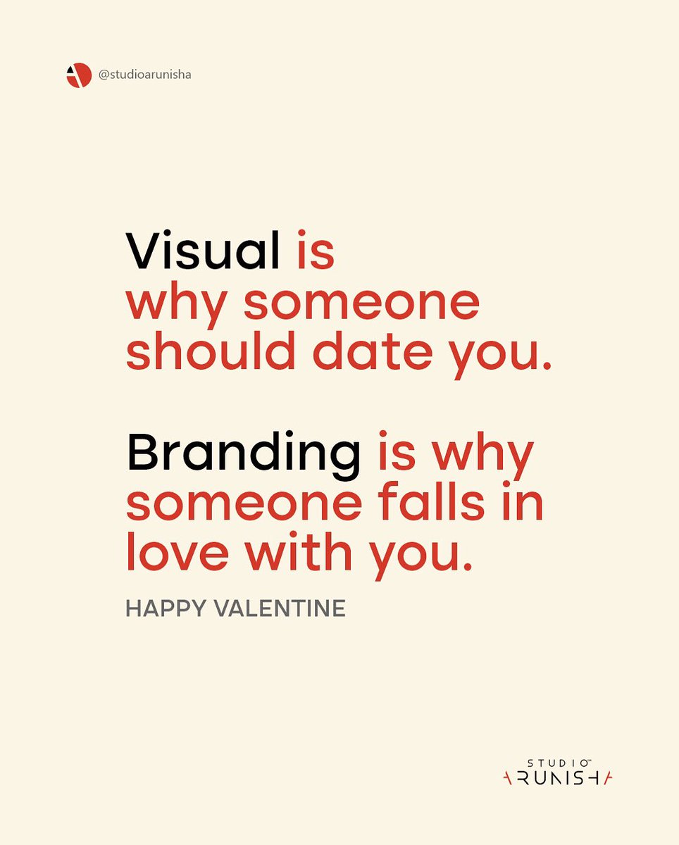 studioarunisha's tweet image. Visuals fades, but a strong brand is timeless.
.

 #studioarunisha #visualdesignstudio #design #visual #designer #graphicdesign #visualsoflife #artofvisuals #designers #designs #graphicdesigner #visualart #webdesign #designportfolio #designerstudio
