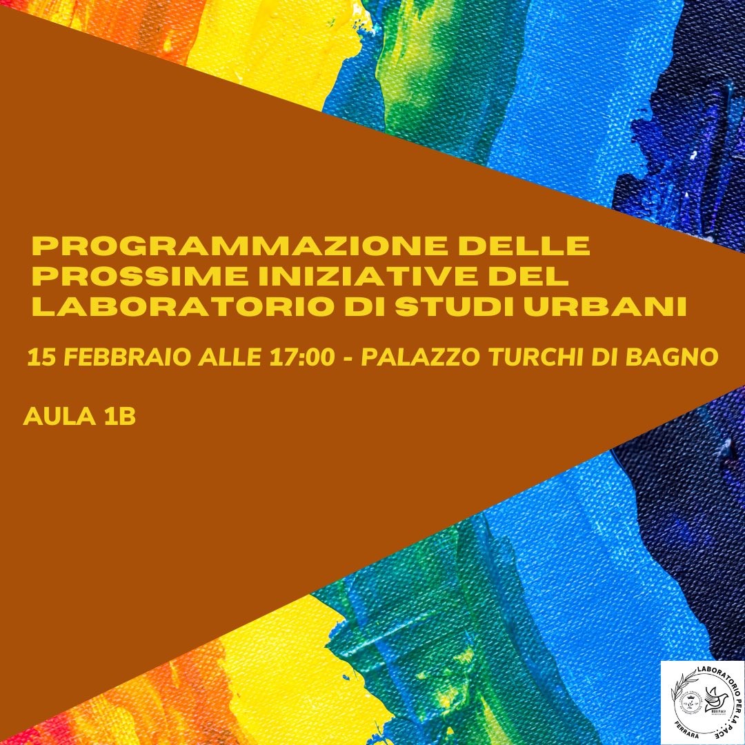 LSU_Ferrara's tweet photo. 🗓️ Nuovo evento!

📍Mercoledì 15 febbraio 2023, alle ore 17.00, presso l'aula 1B, Palazzo Turchi di Bagno, Ferrara
Un incontro per approfondire e seguire la pianificazione dei prossimi progetti di LSU

#LSU #laboratoristudiurbani #unife #Ferrara #università #runipace https://t.co/dsMY5wz24J