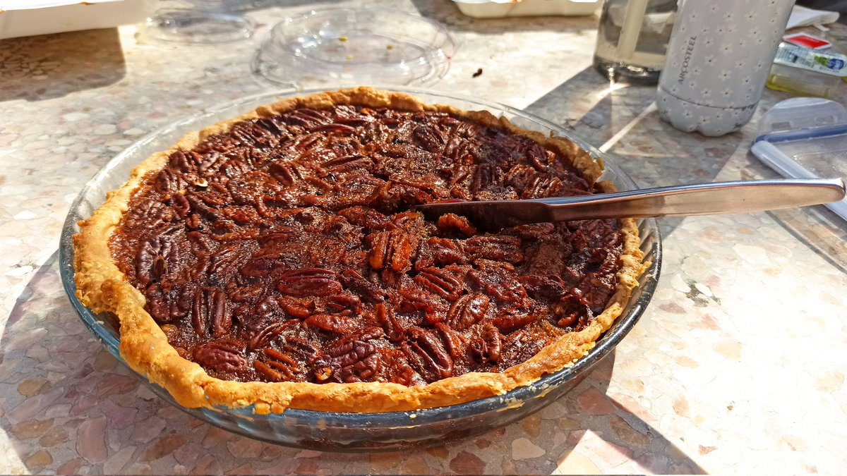 Besides science, our PhD Aryeh has other talents. See: pecan pie from pecans from <a href="/WeizmannScience/">Weizmann Institute</a>