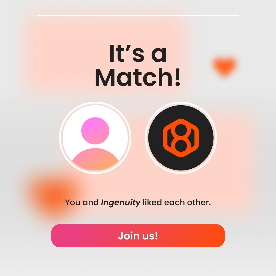 ingenuity_ph's tweet photo. Looking for โthe oneโ? Swipe left, swipe rightโฆ looks like youโve found a match โ Ingenuity Software, where love and code collides! ๐
#EngineeringAwesome https://t.co/IxpIVBXz9A