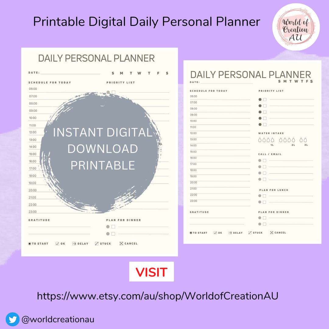 Tanjilasmm's tweet photo. Printable Digital Daily Personal Planner
The best part about this item is that you don't have to install any software to use it
visit: https://t.co/eJs3O9Xnmd
#dailyplannertamplate #Template #TemplatePrintable #Australia https://t.co/8lYXAVTDCZ