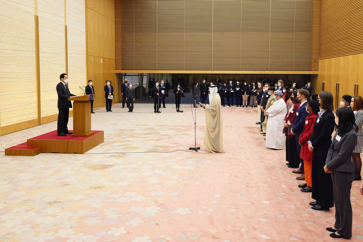 JPN_PMO's tweet photo. #PMinAction: On February 14, 2023, Prime Minister Kishida received a courtesy call from representatives of youth participating in the “Ship for World Youth Leaders Program” at the Prime Minister’s Office.
🔗https://t.co/JDcmYoKHpt https://t.co/QUvyesWSLh