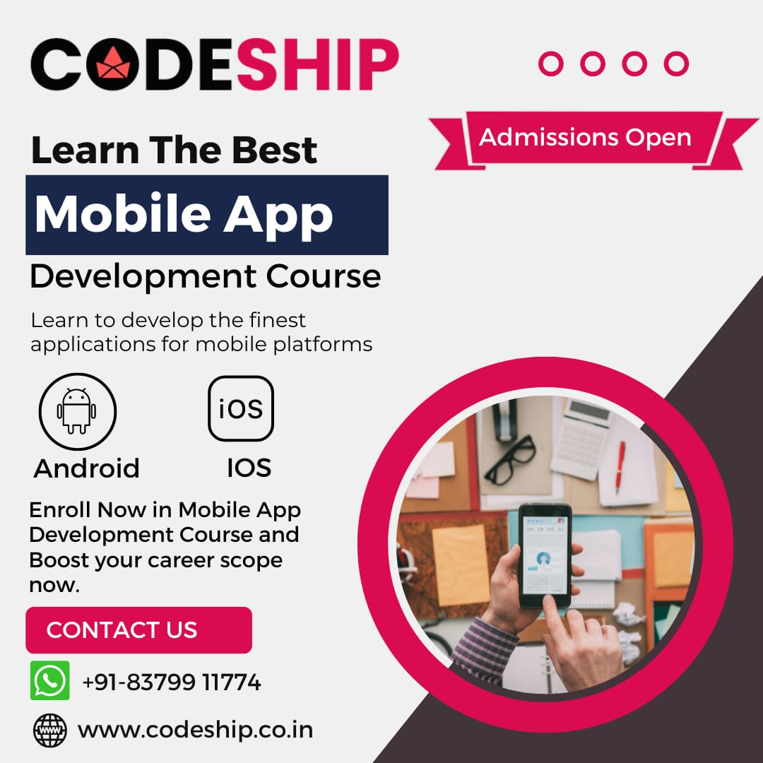 Codeshiptech's tweet photo. Join Codeship Technologies The Best Mobile App Development Training Institute In Pune 
.
.
Hurry Up!!
Admissions Open!
Enroll Today and Get a Free Demo Session.
For More Details:
Call/Whatsapp For Enquiry:+91-83799 11774
Visit Website:https://t.co/AC1Xwsd9df
#mobileapptraning https://t.co/uX0p2cz8Je