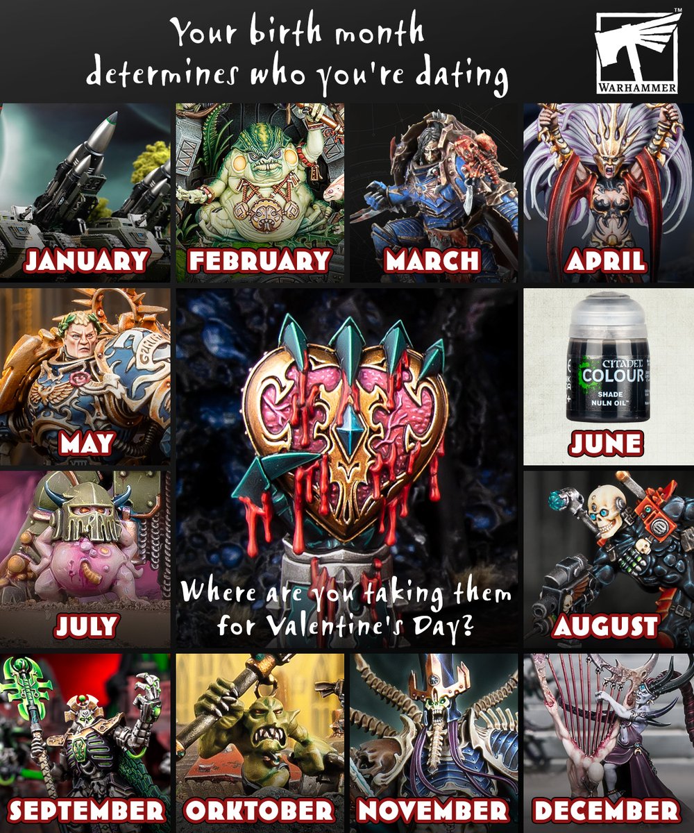 warhammer's tweet photo. Even in the worlds of Warhammer, it's the most romantic day of the year! Who are you taking out today, and where are you going?

#WarhammerCommunity #ValentinesDay https://t.co/NFudSWuuO0