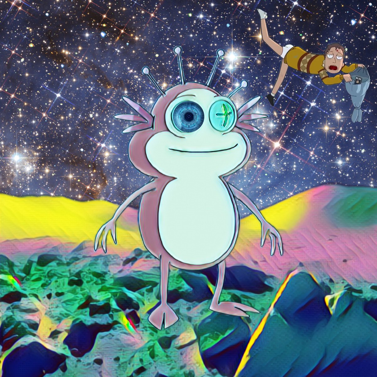 XX_S1MON's tweet photo. rubric types of Flippy Nips🔥
1.flippy guides
2.flippy flex 
3.flippy rainbow 
all these species live on micro planet Yarkocyte #NFTCollection #OpenSeaNFT https://t.co/YfAetYy5D0
