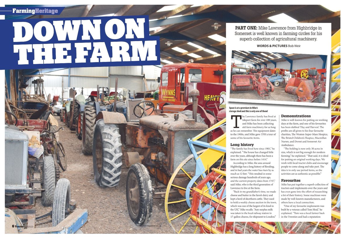 TractorMag's tweet photo. In our next issue of TFH out Friday we are pleased to feature Mike Lawrence's superb collection of agricultural machinery dating back to the 1900s. https://t.co/4BSgobTulm
