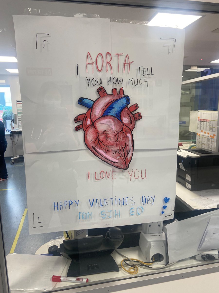 Happy Valentine’s Day from all of us @stjamesdublin ED ❤️❤️ Our resident artist CNM @FitzharrisBrid is spreading the love today ❤️❤️