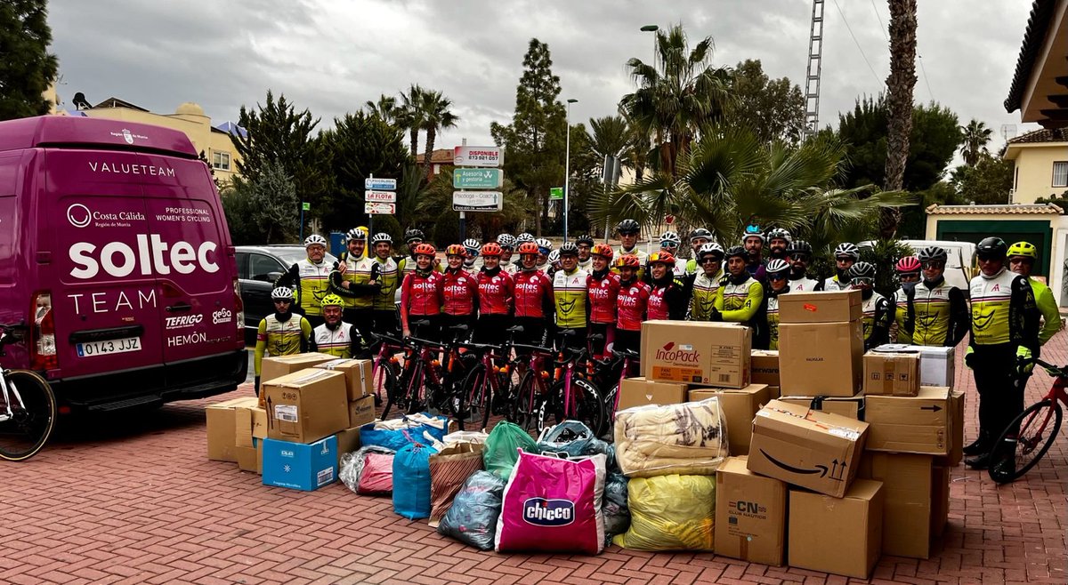FundaMarcelinoOliver (@FundMarcelino) on Twitter photo 2023-02-14 11:07:39 Para Soltec Team Costa Cálida, no todo es ciclismo! hemos aprendido de los valores de nuestros patrocinadores y nuestra madrina Valle Miguelez Santiago es un orgullo ponerlo en practicas!! #KilómetrosSolidarios a favor de Turquía. Para Soltec Team Costa Cálida, no todo es ciclismo! hemos aprendido de los valores de nuestros patrocinadores y nuestra madrina Valle Miguelez Santiago es un orgullo ponerlo en practicas!! #KilómetrosSolidarios a favor de Turquía.