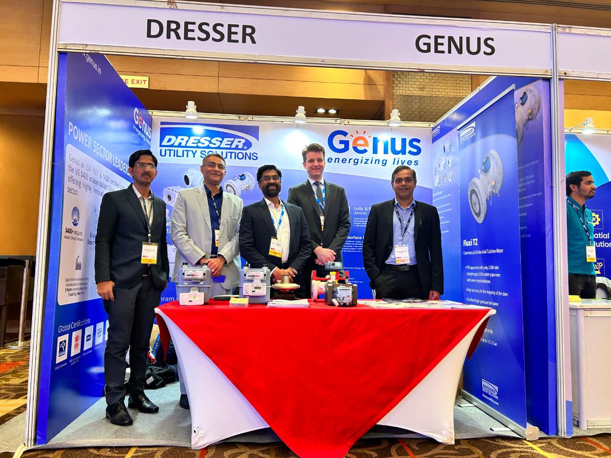 Glad to share that we along with our strategic partner Dresser are showcasing our Gas Meters and C&I products range at the 18th Annual City Gas Distribution Conference in India!

@Powerline_Mag 

#Genus #CGDIndiaConference #GasDistribution #EnergyConference #GasMeters