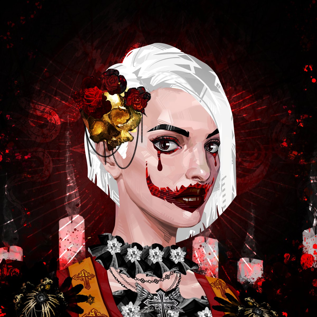 JokersPartyNFT's tweet photo. ❖ NFT Art Reveal ❖

Here is the Valentine's Day Special Edition Sneak Peek for all of you!🃏❤️
"The desire of the flesh is a raging fire, but the love of the intellect is a gentle light."💌 https://t.co/CHjE1HVYU7
