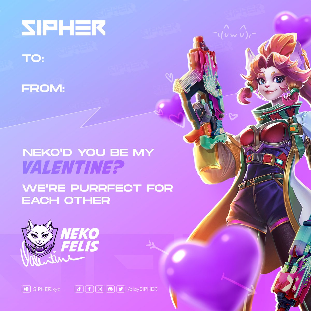 playSIPHER's tweet photo. Happy #ValentinesDay 😻

Spread the ❤️ &amp; tag your valentine! https://t.co/BRPnT9OLvM