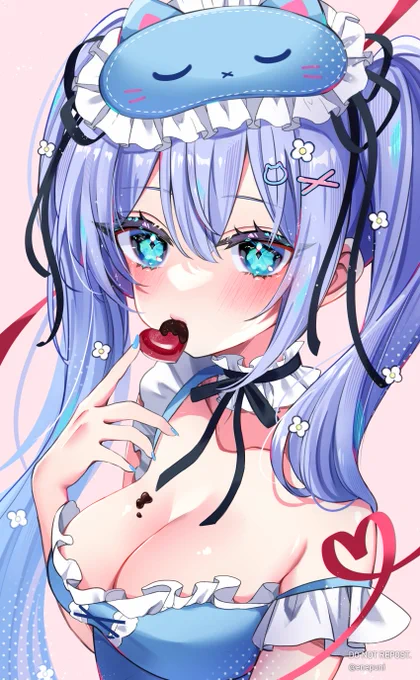 「んー?食べたいの?」#ValentinesDay2023#バレンタインイラスト 